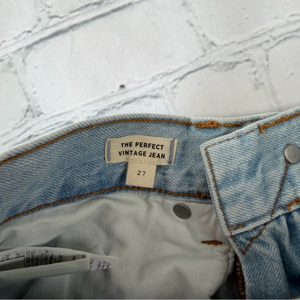 Madewell Light Blue Slim Straight The perfect vintage Jeans size 27 - Picture 9 of 10
